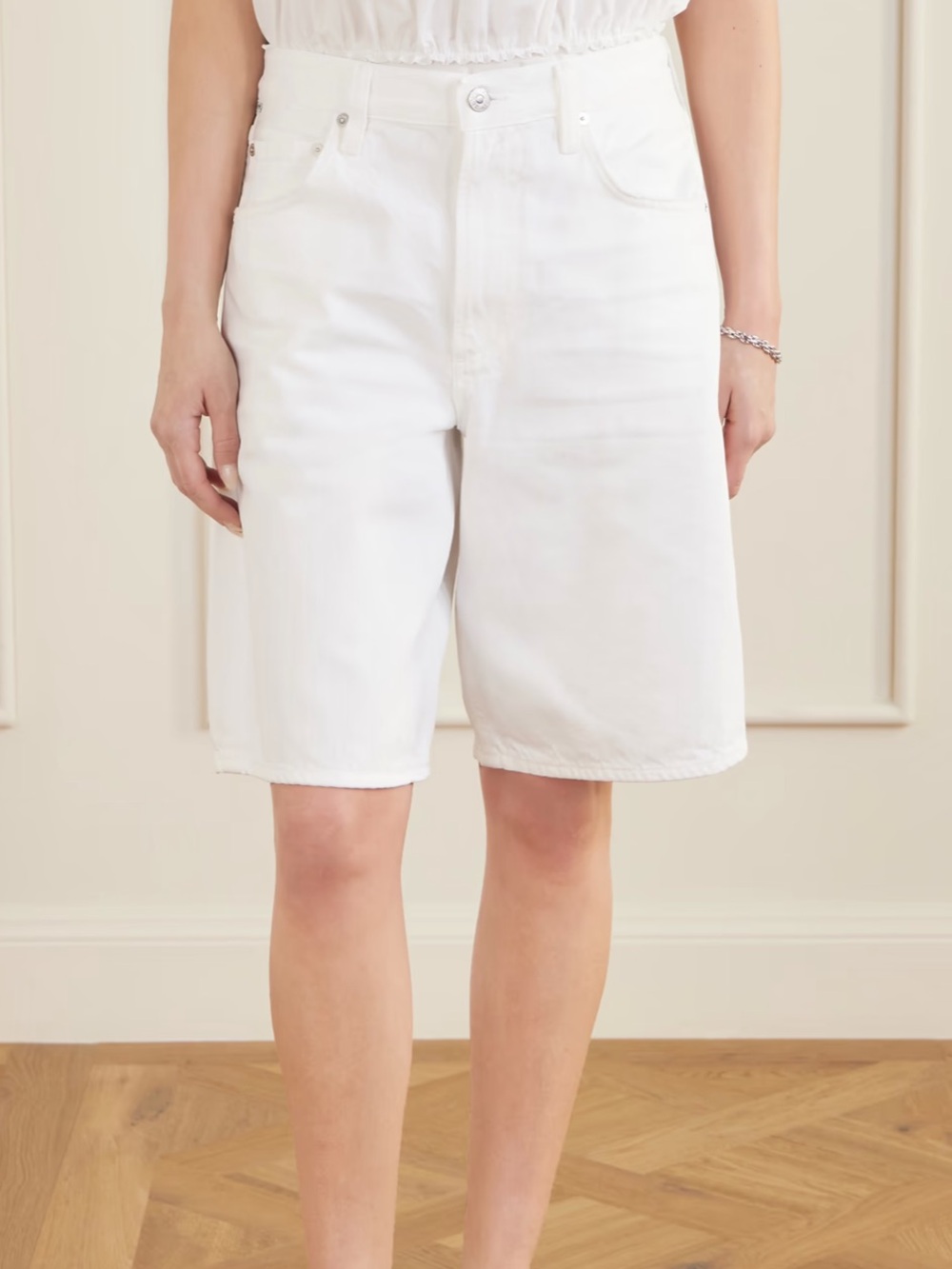CITIZENS OF HUMANITY Court denim straight-leg shorts Size 24